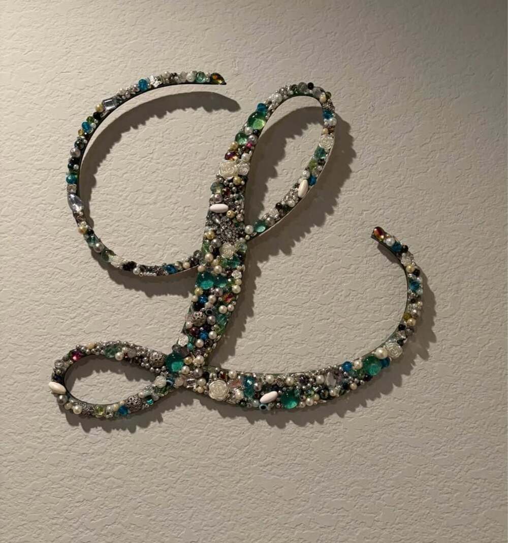 Jeweled Initials PERSONALIZED FOR YOU IN ALL DIFFERENT SIZES AND COLORS